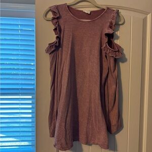 1.4.3. Story by Line Up Mauve Ruffle Sleeve Blouse